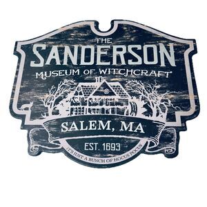 Hocus Pocus Sanderson Museum Wall Decor Hanging Sign Large approx.  20" x 16.5"